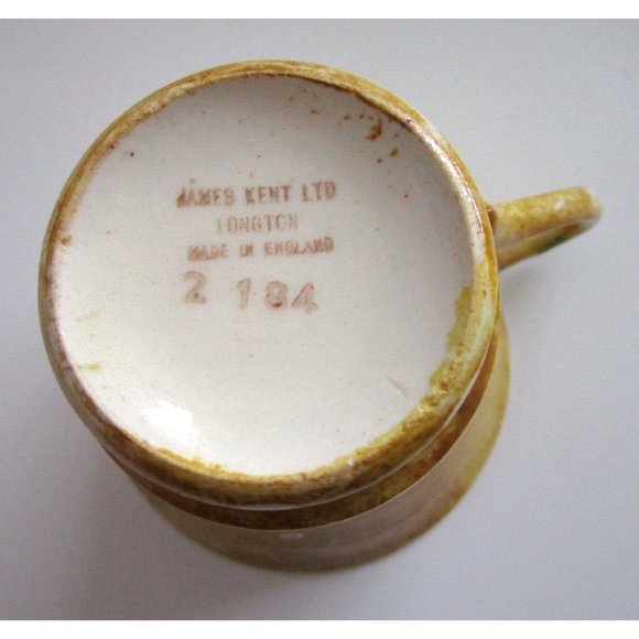 James Kent Longton England Brown Cup & Saucer & Flower Handle #2184 VTG - *READ* - Picture 13 of 14